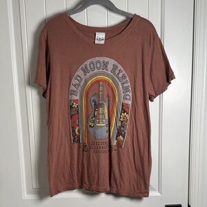 Bad Moon Rising Graphic Tee - Brown